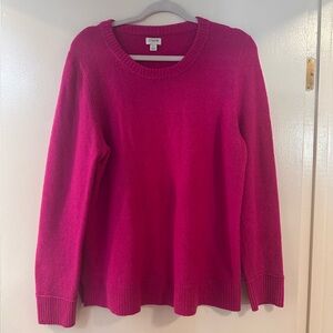 J. Crew Women's Fuchsia Crew Neck Sweater
